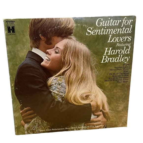 Harold Bradley Guitar for Sentimental Lovers (Vinyl, 1972) Harmony H 31324 VG LP - Picture 1 of 8